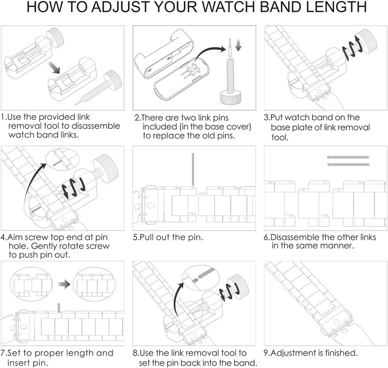 Rýchloupínací remienok na hodinky z nehrdzavejúcej ocele 18 mm 20 mm 22 mm 24 mm pre Samsung Galaxy Watch 6/5/4/3 pre Huawei Watch GT 2 3