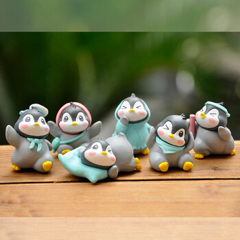 6 τμχ Cartoon Cute Penguin Baby Animal Model Κορεατική έκδοση του The Creative Doll Micro Landscape DIY Bonsai Small Ornaments Δώρο