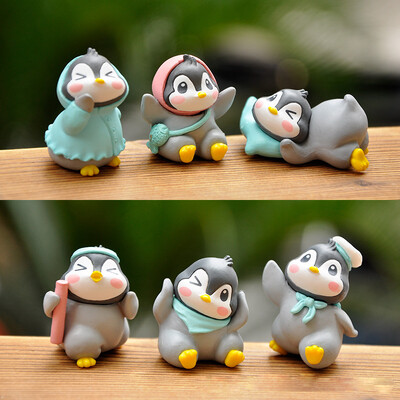 6 τμχ Cartoon Cute Penguin Baby Animal Model Κορεατική έκδοση του The Creative Doll Micro Landscape DIY Bonsai Small Ornaments Δώρο