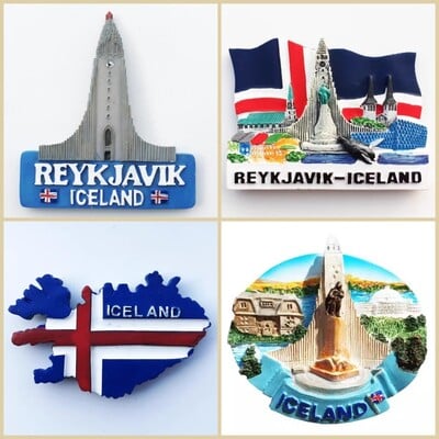 Magneți pentru frigider Islanda Reykjavik Suveniruri de călătorie Tablou cu mesaje Autocolante magnetice Decorarea casei Cadouri de naștere de nuntă