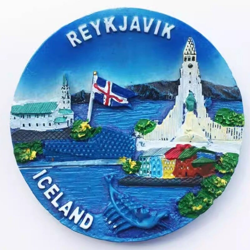 Magneți pentru frigider Islanda Reykjavik Suveniruri de călătorie Tablou cu mesaje Autocolante magnetice Decorarea casei Cadouri de naștere de nuntă