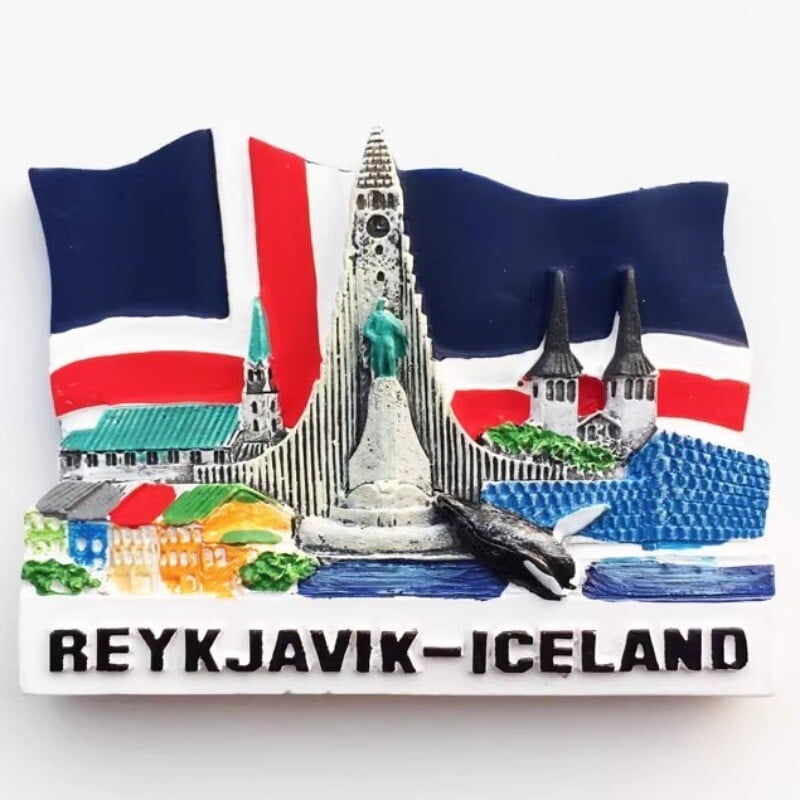 Magneți pentru frigider Islanda Reykjavik Suveniruri de călătorie Tablou cu mesaje Autocolante magnetice Decorarea casei Cadouri de naștere de nuntă