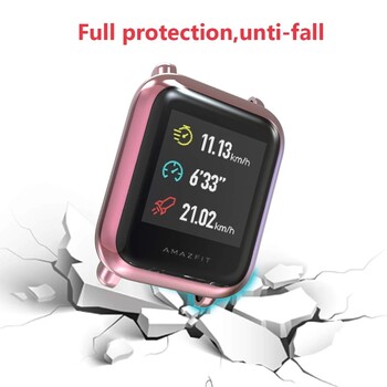 Για Amazfit Amazfit Bip 5 3 SU Pro Lite Band Μεταλλικό λουρί από ανοξείδωτο ατσάλι για Amazfit GTS4 3 2e Mini με προστατευτική θήκη οθόνης