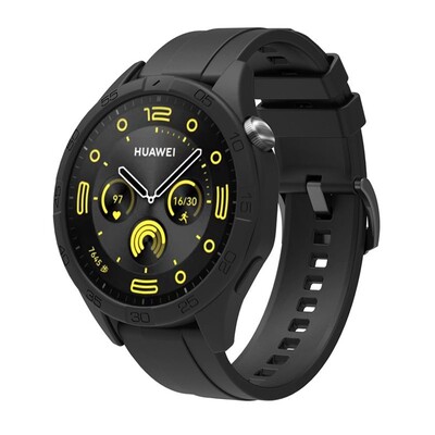 Curea din silicon 2in1+carcasa de protectie pentru Huawei Watch GT4 46mm Bratara de inlocuire oficiala in aceeasi culoare Accesorii pentru ceas gt4