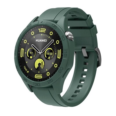 Curea din silicon 2in1+carcasa de protectie pentru Huawei Watch GT4 46mm Bratara de inlocuire oficiala in aceeasi culoare Accesorii pentru ceas gt4