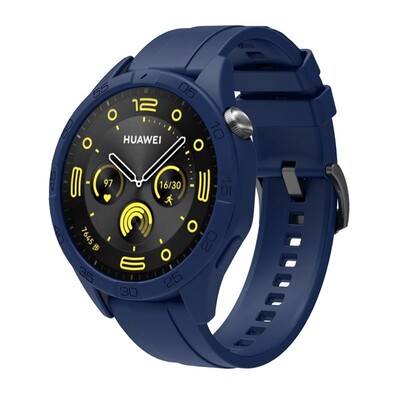 Curea din silicon 2in1+carcasa de protectie pentru Huawei Watch GT4 46mm Bratara de inlocuire oficiala in aceeasi culoare Accesorii pentru ceas gt4