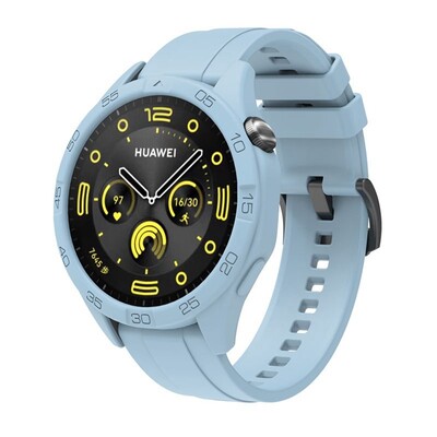 Curea din silicon 2in1+carcasa de protectie pentru Huawei Watch GT4 46mm Bratara de inlocuire oficiala in aceeasi culoare Accesorii pentru ceas gt4