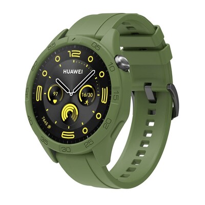 Curea din silicon 2in1+carcasa de protectie pentru Huawei Watch GT4 46mm Bratara de inlocuire oficiala in aceeasi culoare Accesorii pentru ceas gt4
