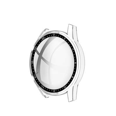 Ochranné puzdro z tvrdeného skla s PC stupnicou pre Huawei Watch GT 2 46 mm, chránič obrazovky, príslušenstvo pre inteligentné hodinky