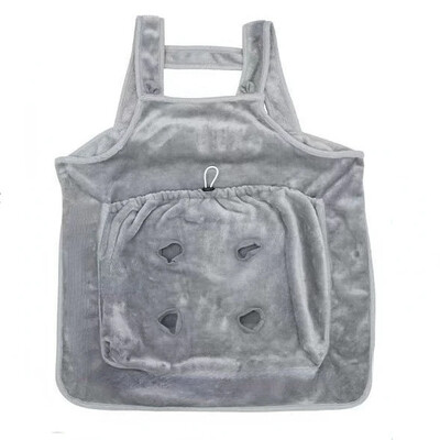 Kaķu kopšanas priekšauts, elpojošs kokvilna, 4 turēšanas atveres, pārnēsājams mājdzīvnieku pārnēsāšanas maisiņš Kaķu pārnēsāšanas soma izbraucieniem, vienkārša nagu apgriešana