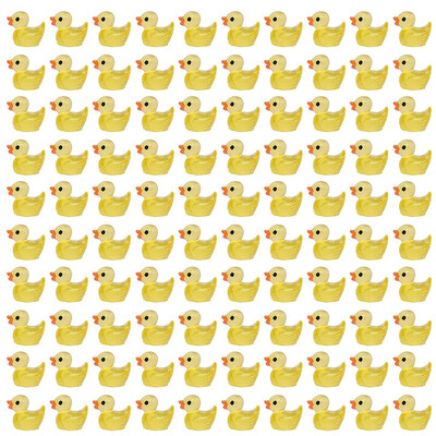 100Pcs Luminous Mini Resin Ducks Glow in The Dark Ducks Miniature Ducks Στολίδι Διακόσμηση για Home Micro Garden Landscape κ.λπ.