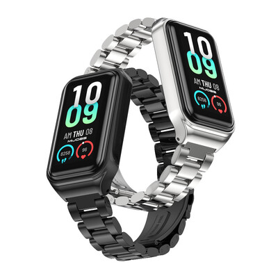 За гривна с каишка Amazfit Band 7, метална каишка за часовник за гривна Huami Amazfit Band 7, глобална версия, смяна на интелигентна гривна