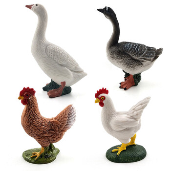 Swan Rooster Chicken Duck Goose Hen Figurines Farm Animal Model Διακόσμηση σπιτιού Μινιατούρα Νεράιδα Διακόσμηση κήπου Αξεσουάρ Μοντέρνα