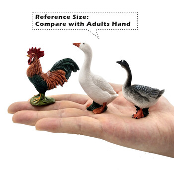 Swan Rooster Chicken Duck Goose Hen Figurines Farm Animal Model Διακόσμηση σπιτιού Μινιατούρα Νεράιδα Διακόσμηση κήπου Αξεσουάρ Μοντέρνα