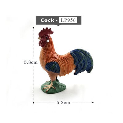 Hattyú kakas csirke kacsa liba tyúk figurák haszonállat modell lakberendezési miniatűr tündér kert dekorációs kiegészítők modern