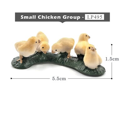 Hattyú kakas csirke kacsa liba tyúk figurák haszonállat modell lakberendezési miniatűr tündér kert dekorációs kiegészítők modern