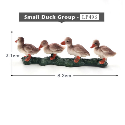 Hattyú kakas csirke kacsa liba tyúk figurák haszonállat modell lakberendezési miniatűr tündér kert dekorációs kiegészítők modern