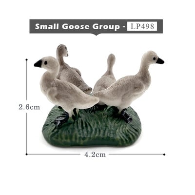Hattyú kakas csirke kacsa liba tyúk figurák haszonállat modell lakberendezési miniatűr tündér kert dekorációs kiegészítők modern