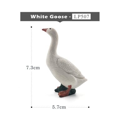 Hattyú kakas csirke kacsa liba tyúk figurák haszonállat modell lakberendezési miniatűr tündér kert dekorációs kiegészítők modern