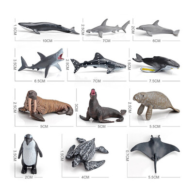 12 τμχ Simulation Farm Poultry Wild Animals Action Figures Model Rooster Pig Cow Sheep Horse Goose Collie Mini Toy for Children