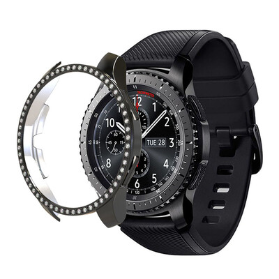 Θήκες διαμαντιών για Samsung Galaxy Watch 46mm 42mm Κοριτσάκι Smartwatch Πλαίσιο Bling Crystal Rhinestone Shiny Women