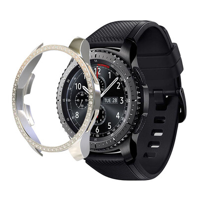 Θήκες διαμαντιών για Samsung Galaxy Watch 46mm 42mm Κοριτσάκι Smartwatch Πλαίσιο Bling Crystal Rhinestone Shiny Women