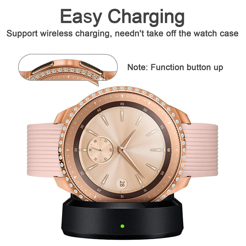 Θήκες διαμαντιών για Samsung Galaxy Watch 46mm 42mm Κοριτσάκι Smartwatch Πλαίσιο Bling Crystal Rhinestone Shiny Women