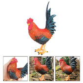 Μοντέλο Garden Rooster Decor Props Ζωντανό άγαλμα για υπαίθρια γλυπτική Πλαστικά ειδώλια Παιδικά Παιδιά