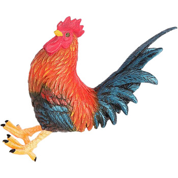 Μοντέλο Garden Rooster Decor Props Ζωντανό άγαλμα για υπαίθρια γλυπτική Πλαστικά ειδώλια Παιδικά Παιδιά