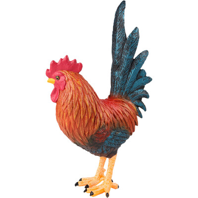 Μοντέλο Garden Rooster Decor Props Ζωντανό άγαλμα για υπαίθρια γλυπτική Πλαστικά ειδώλια Παιδικά Παιδιά