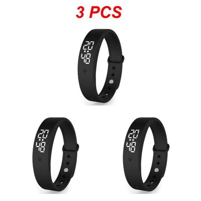 1/3PCS Θερμόμετρα Παρακολούθησης Θερμοκρασίας Σώματος Έξυπνο Βραχιόλι Ρολόι Smartband Fitness Αδιάβροχο Smart Band