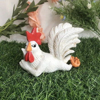 1 τεμ. Rooster Indoor Home Desktop Creative Funny Διακοσμητικό κόκορα Στολίδι Big Rooster Resin Crafts Sculpture ornament