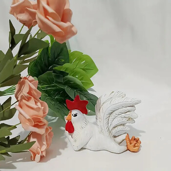 1 τεμ. Rooster Indoor Home Desktop Creative Funny Διακοσμητικό κόκορα Στολίδι Big Rooster Resin Crafts Sculpture ornament