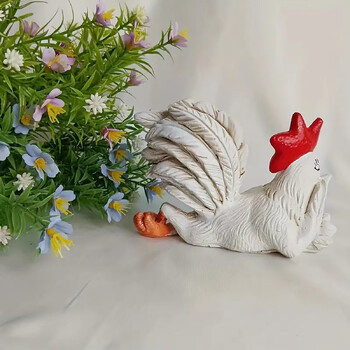 1 τεμ. Rooster Indoor Home Desktop Creative Funny Διακοσμητικό κόκορα Στολίδι Big Rooster Resin Crafts Sculpture ornament