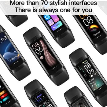 Мъже, жени, крачкомер, спортен фитнес тракер, Amoled Smart Band Pro, часовник за кръвен ритъм, IP67, водоустойчива смарт гривна