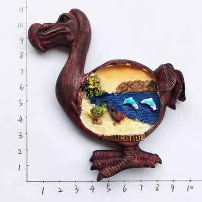 Maurícijské magnety na chladničku Dodo, turistické suveníry, Raphus cucullatus, nálepky na chladničku, bytové dekorácie, svadobné darčeky k narodeninám