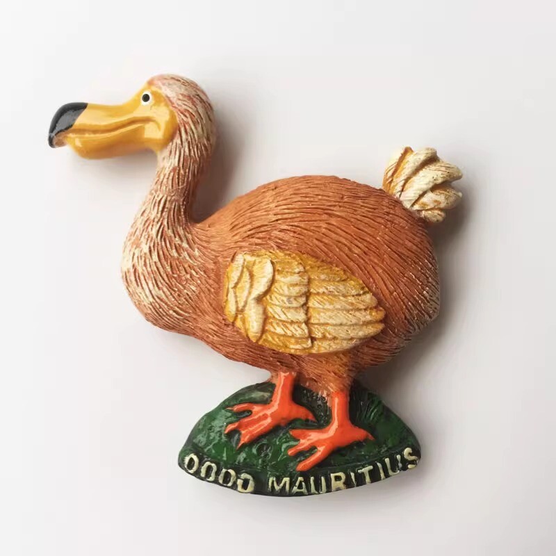 Maurícijské magnety na chladničku Dodo, turistické suveníry, Raphus cucullatus, nálepky na chladničku, bytové dekorácie, svadobné darčeky k narodeninám