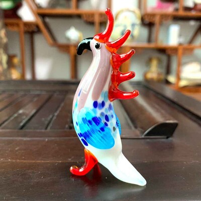 Cocoș de cristal colorat din sticlă de curcan figurine de animale cocoș, pui, miniatură, suflată manual, miniaturi moderne, decorațiuni pentru acasă, cadou de Crăciun