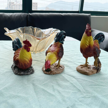 Simulation Rooster Hen Figurines Διακοσμητικά κήπου Multipose Creative Art Αυλή Άγαλμα κοτόπουλου Χειροτεχνία Μεγάλη Διακόσμηση σπιτιού