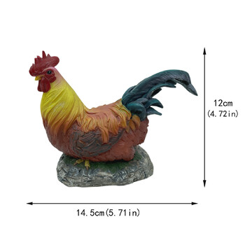 Simulation Rooster Hen Figurines Διακοσμητικά κήπου Multipose Creative Art Αυλή Άγαλμα κοτόπουλου Χειροτεχνία Μεγάλη Διακόσμηση σπιτιού