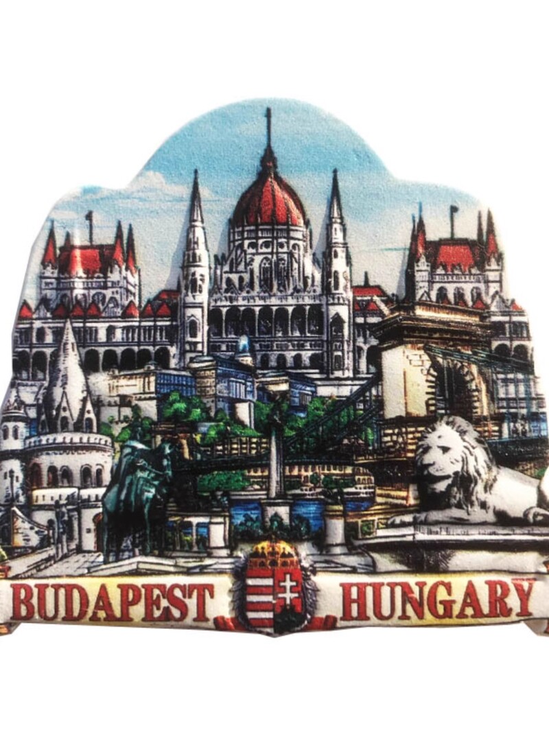 Budapeštas, Vengrijos sostinė kūrybinio turizmo suvenyrų dervos amatai UV spauda kraštovaizdžio magnetas šaldytuvo lipdukas