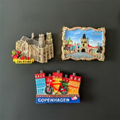 Magnety na chladničku Dánsko Česká republika Praha Francúzsko Notre-Dame de Paris Tyčinky na chladničku Živicové magnety na chladničku Suveníry
