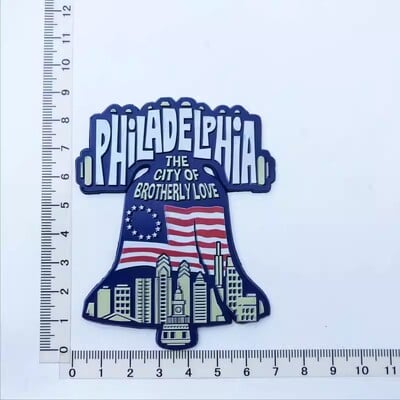 Cestovné suveníry zo Spojených štátov, magnety na chladničku z Kalifornie, vianočné darčeky, nálepky na chladničku z Philadelphie, bytové dekorácie