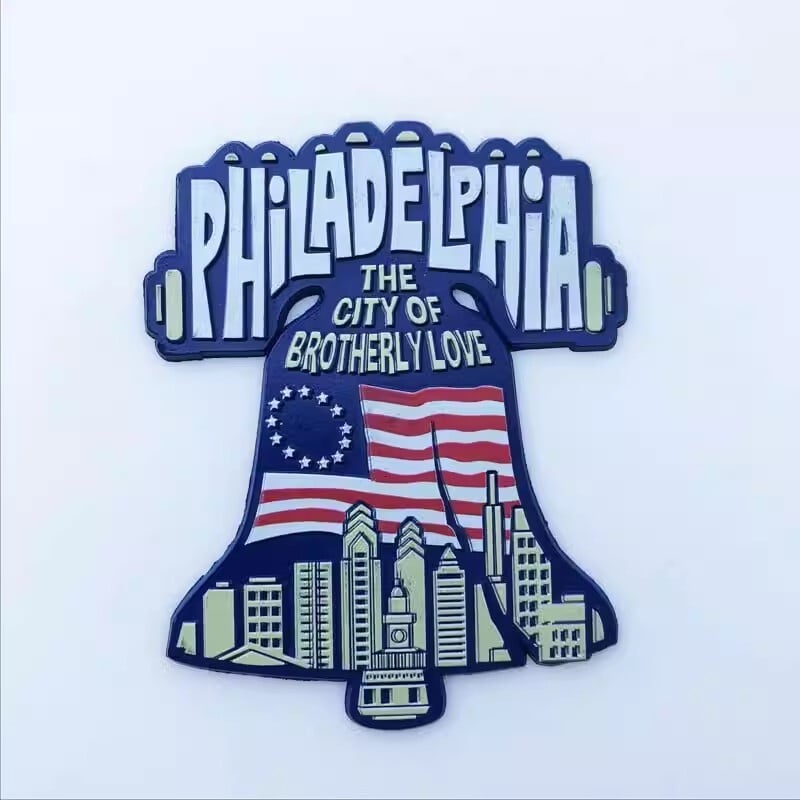 Cestovné suveníry zo Spojených štátov, magnety na chladničku z Kalifornie, vianočné darčeky, nálepky na chladničku z Philadelphie, bytové dekorácie