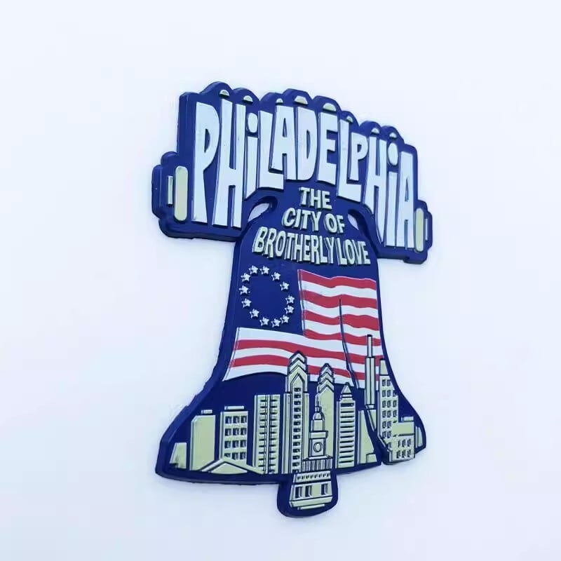 Cestovné suveníry zo Spojených štátov, magnety na chladničku z Kalifornie, vianočné darčeky, nálepky na chladničku z Philadelphie, bytové dekorácie