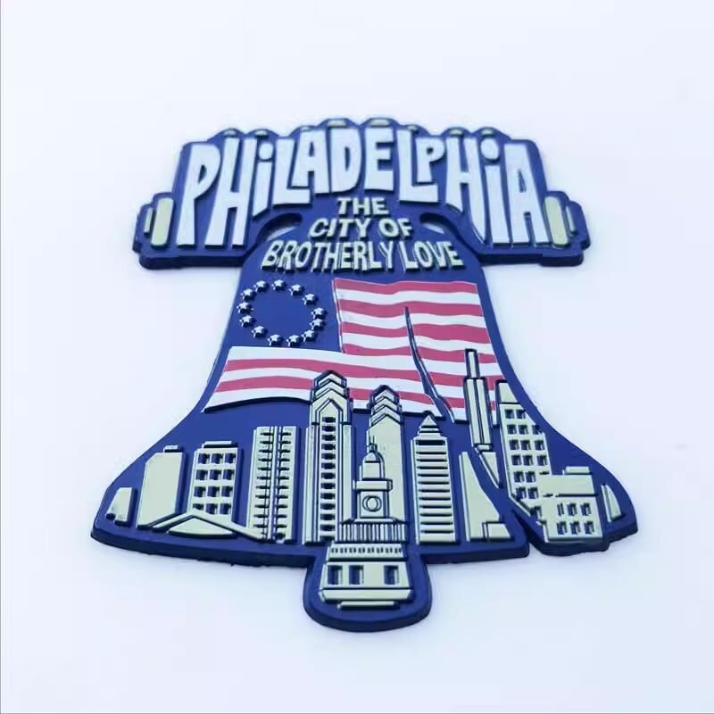 Cestovné suveníry zo Spojených štátov, magnety na chladničku z Kalifornie, vianočné darčeky, nálepky na chladničku z Philadelphie, bytové dekorácie