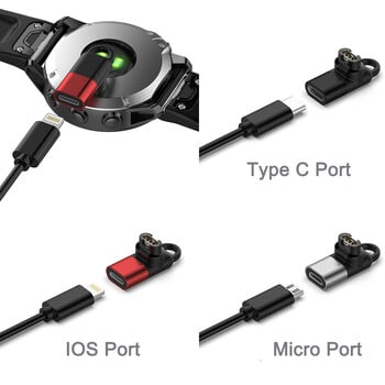 Προσαρμογέας φορτιστή Fenix 7X για Garmin Venu 3/ 3S Smartwatch Connector Charging for Fenix 5 6/ Instinct 2 2X/ Vivoactive 3 4 Type C