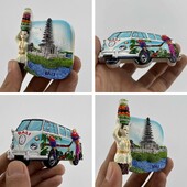 Indonézia Bali Magnety na chladničku Cestovné suveníry Trojrozmerné dekoratívne remeslá Živica Ručne maľovaný magnet Darček na narodeniny