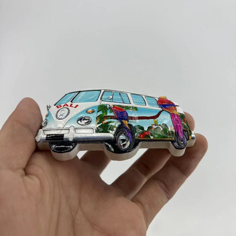 Indonézia Bali Magnety na chladničku Cestovné suveníry Trojrozmerné dekoratívne remeslá Živica Ručne maľovaný magnet Darček na narodeniny