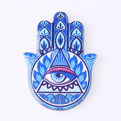 Kreatív kerámia kézi hűtő mágneses matricák Hamsa hűtőmágnesek Angel Eye mágneses hűtőmágnesek lakberendezés